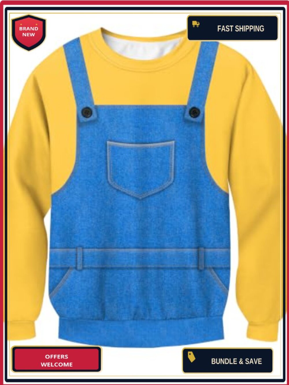 3D Printed Halloween Sweatshirt Crewneck Long Sleeve Cosplay Costume